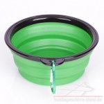 Reiseschüssel für Hunde klein mit Metall Karabinerhaken_2