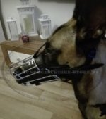 Diensthund Maulkorb aus Draht für Malinois Hund