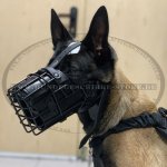 Maulkorb aus gummiertem Draht für Malinois Hund_1