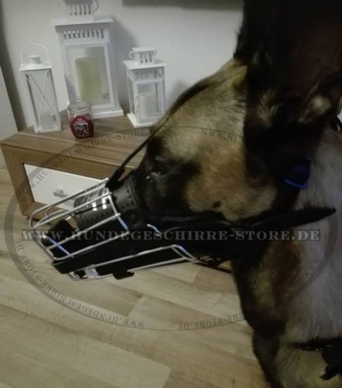 Diensthund Maulkorb aus Draht für Malinois Hund