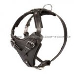 K9 Hundegeschirr aus Leder mit Filzpolsterung