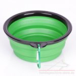 Reiseschüssel für Hunde klein mit Metall Karabinerhaken_0