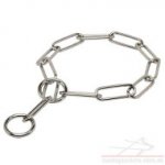Erziehungshalsband aus Verchromtem Stahl | Zugkette, 4mm