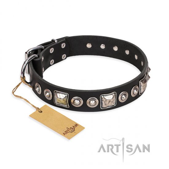 Robustes Designer Lederhalsband von FDT Artisan Hersteller