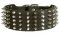 Leder Hundehalsband mit zahlreichen Spikes und Pyramiden breit