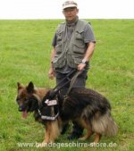 Hundegeschirr Nylon Schwarz | bestseller Blindenführhundgeschirr Klettlogo_7