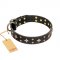 Leder Hundehalsband "A La Mode" FDT Artisan mit Sternen-Nieten