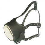 Hund Maulkorb Leder gepolstert