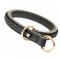 Zughalsband Leder geflochten, Dressurhalsband Leder