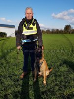 Protection/Attack Leather Dog Harness for Belgian Malinois_1