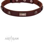 Hundehalsband Leder im einzigartigem Design, 20 mm breit_2