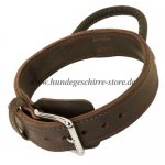 Halsband aus zweilagigem Leder mit Griff für Malinois_6