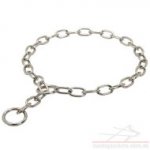Kettenhalsband 2-in-1 | Exklusive Verchromte Zugkette