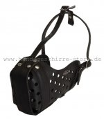 Leather Dog Muzzle with Strengthening for boerboel mastiff_3