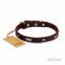 Halsband Leder 2 cm mit Barock Platten verziert