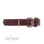 Lederhalsband 2,5 cm Sternen und Platten exklusiv von FDT Artisan_2