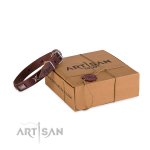 Lederhalsband 2,5 cm Sternen und Platten exklusiv von FDT Artisan_5