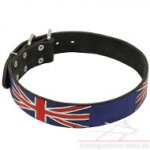 Halsband für Hunde mit Bemalung "Britische Flagge"