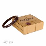 Schickes Hundehalsband \"Barock\" mit gravierten Kugeln und Platten_5