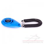 Clicker aus Kunststoff mit Armband und Karabinerhaken_2