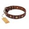 Leder Hundehalsband "Caprice of Fashion" FDT Artisan in Braun