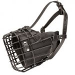 Maulkorb aus Gummiertem Draht Mit Breiter Lederfütterung ☀