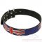 Halsband für Hunde mit Bemalung "Britische Flagge"