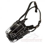 Maulkorb Draht mit Leder-Elementen, vestellbar