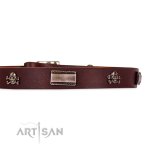 Hundehalsband Leder im einzigartigem Design, 20 mm breit_1