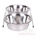 Hundeschüssel aus Stahl mit Doppelständer_2