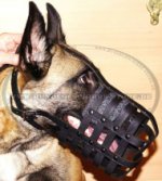 Hundemaulkorb Leder für Belgischen Malinois_0