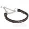 Hundehalsband Leder mit Stahl-Kette, praktisch