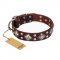 Hundehalsband Leder breit "King of Grace" FDT Artisan, braun