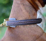 Boxer Hunde Halsband Geflochten | Leder Hundehalsband Geflochten Boxer Hunde Halsband Geflochten | Leder Hundehalsband Geflochten