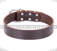 Klassisches Halsband "Easy Use", braunes Leder Klassisches Halsband "Easy Use", braunes Leder