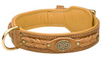 Exklusives Hundehalsband aus Leder, Fleischfarbe Exklusives Hundehalsband aus Leder, Fleischfarbe