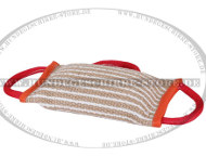 Das Hetzkissen aus Jute, mit drei Handschlaufen Das Hetzkissen aus Jute, mit drei Handschlaufen