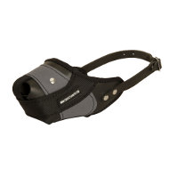 dog muzzle leather nylon