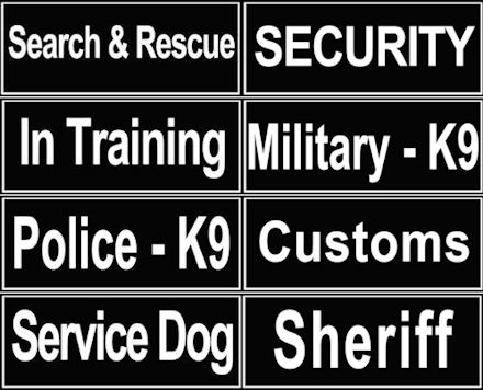 Patches for Dog Collar for K9 Dogs like Labrador  