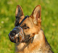 Leder Maulkorb für Deutscher Schäferhund mit Draht-Muster Leder Maulkorb für Deutscher Schäferhund mit Draht-Muster