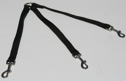 Triple dog leash nylon coupler for walking 3 dogs LN103