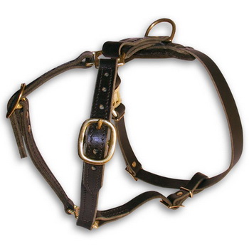 leather handmade dog harness  H7