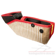 Hunde Beißarm aus Jute mit gepolsterten Innengriffen