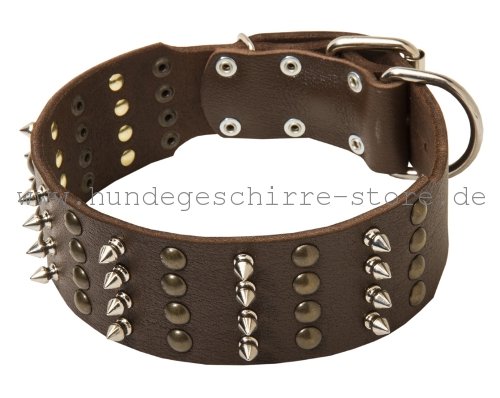 solides Leder Halsband