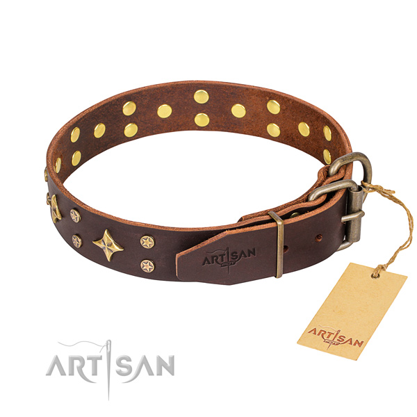 Leather dog collar online