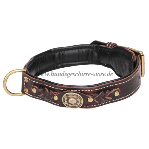 Nappa leather collar dog new soft