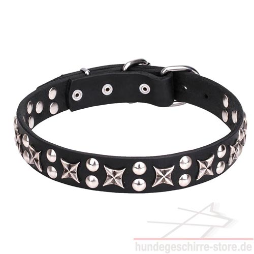 enges hundehalsband sternen und nieten luxus hundeshop