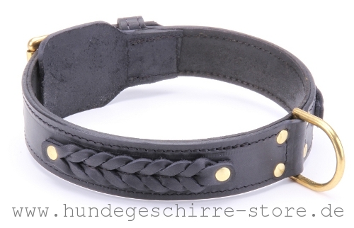 Leder Hundehalsband, bequem