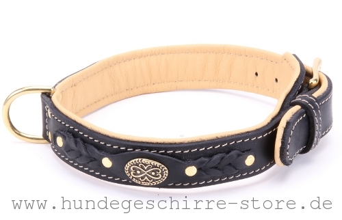  Hundehalsband Leder,  hochwertig