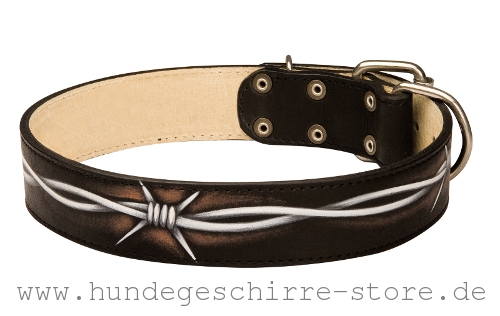 Leder Hundehalsband, stark